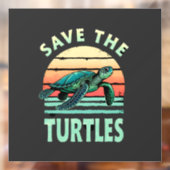 Red de Schildpadden Dier Schildpad Huisdier Liefhe Raamsticker (Vel 2)