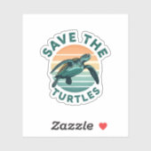 Red de Schildpadden Dier Schildpad Huisdier Liefhe Sticker (Vel)