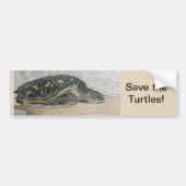 Red de schildpadden! Handgetrokken ontwerp Bumpersticker (Voorkant)