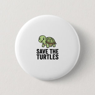 Red de Schildpadden Vintage Schildpad Bescherming Ronde Button 5,7 Cm