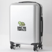 Red de Schildpadden Vintage Schildpad Bescherming Sticker (Koffer)