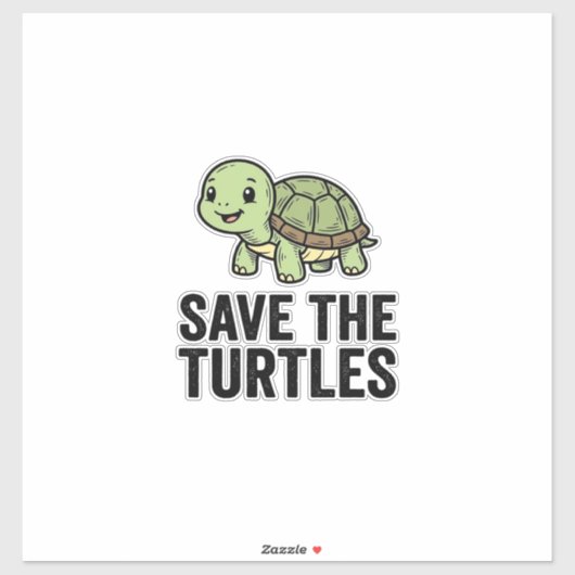Red de Schildpadden Vintage Schildpad Bescherming Sticker (Vel)