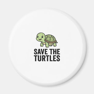 Red de Schildpadden Vintage T-shirt voor Schildpad Magneet