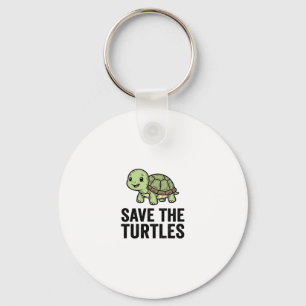 Red de Schildpadden Vintage T-shirt voor Schildpad Sleutelhanger