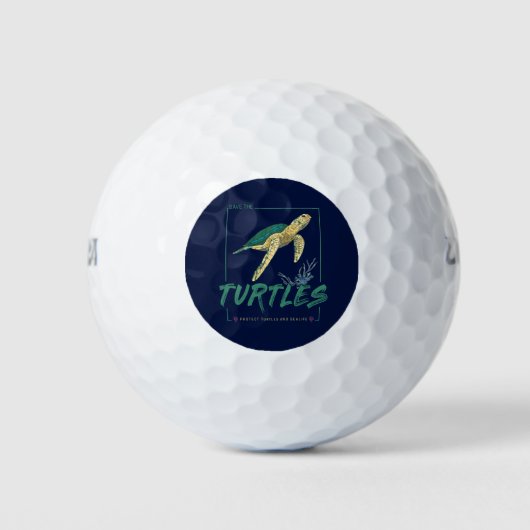 Red de schildpadden voor een meisje dat gewoon van golfballen (Voorkant)