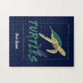 Red de schildpadden voor een meisje dat gewoon van legpuzzel (Horizontaal)