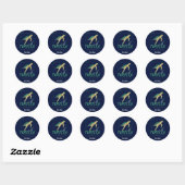 Red de schildpadden voor een meisje dat gewoon van ronde sticker (Vel)