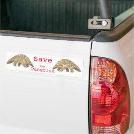 Red de Schubdier Slogan Bedreigd Dierenrecht Bumpersticker