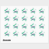 Red de Seat Turtles Ronde Sticker (Vel)