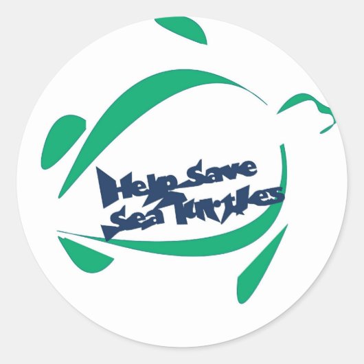 Red de Seat Turtles Ronde Sticker (Voorkant)