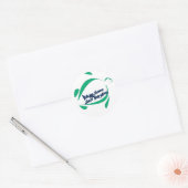 Red de Seat Turtles Ronde Sticker (Envelop)