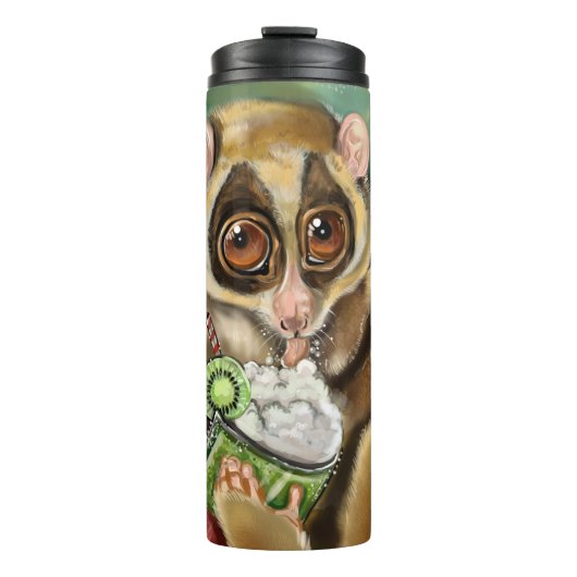Red de Slow Loris Smoothie Thermosbeker (Voorkant)