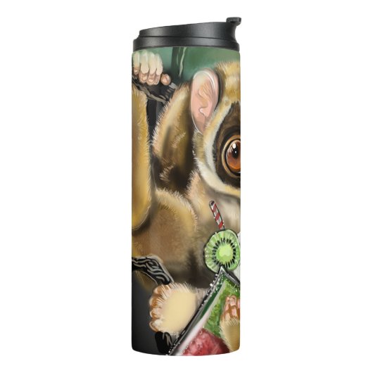 Red de Slow Loris Smoothie Thermosbeker (Gedraaid links)