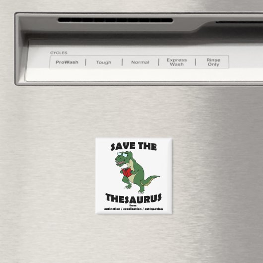 Red de Thesaurus dinosaurus Magneet (Insitu (Vaatwasser))