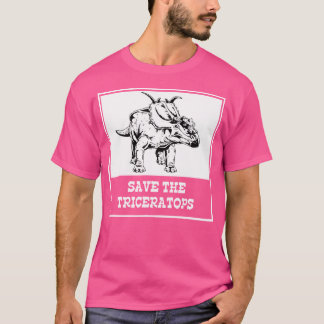 Red de Triceratops Grappig Uitgestorven Dier Weird T-shirt