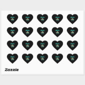 Red de Turtles bedreigde dieren op aarde Hart Sticker (Vel)