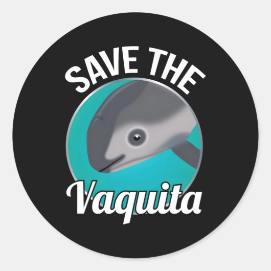Red de vaquita zeldzame bruinvis cochito ronde sticker (Voorkant)