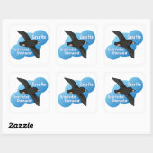 Red de Vlees-voet Shearwater Vierkante Sticker (Vel)
