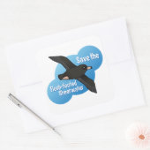 Red de Vlees-voet Shearwater Vierkante Sticker (Envelop)