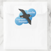 Red de Vlees-voet Shearwater Vierkante Sticker (Tas)