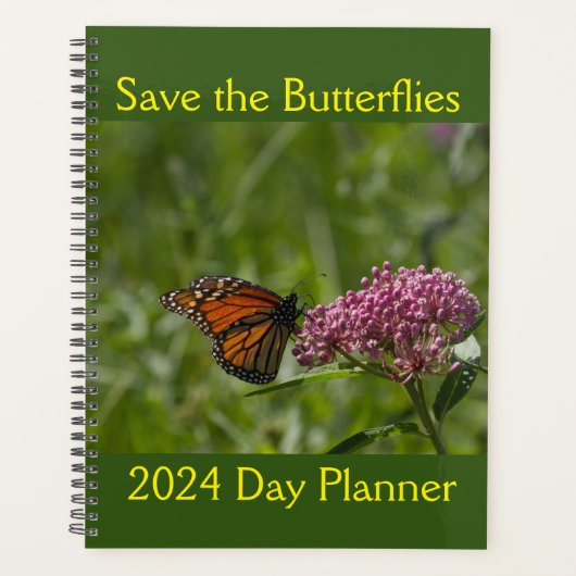 Red de vlinders 8,5 x 11 dag planner (Voorkant)