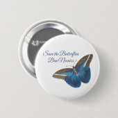 Red de Vlinders Verbied Neonics Knop Ronde Button 5,7 Cm (Voorkant /achterkant)