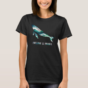 Red de walvissen beschermde soorten Ocean Awarenes T-shirt