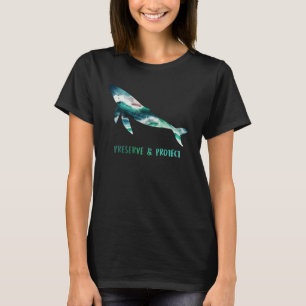 Red de walvissen beschermde soorten Ocean Awarenes T-shirt