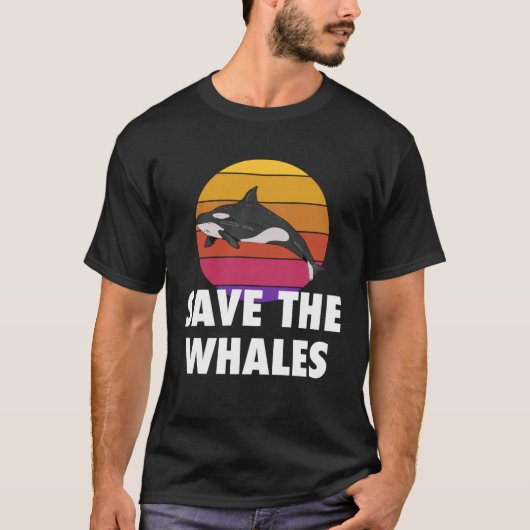 Red de walvissen orka strand t-shirt (Voorkant)
