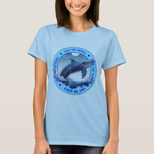 Red de walvissen, red de oceaan, red het milieu t-shirt