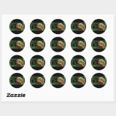 RED DE WERELD EN WORD GROEN RONDE STICKER (Vel)