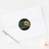 RED DE WERELD EN WORD GROEN RONDE STICKER (Envelop)