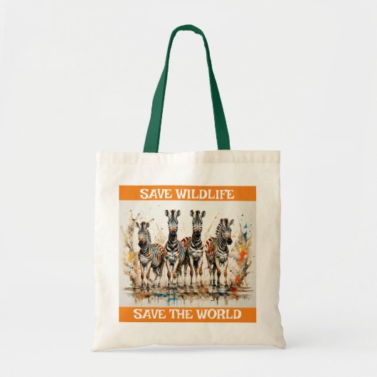 Red de wereld, red de natuur! tote bag (Voorkant)