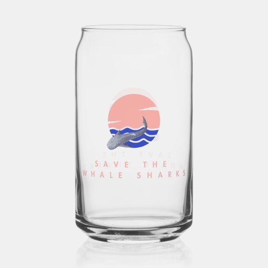 Red de Whale Sharks Cup Blikvorm Glas (Voorkant)