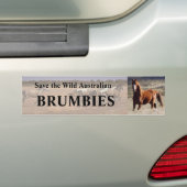 Red de wilde Australische Brumbies Bumpersticker (Op auto)