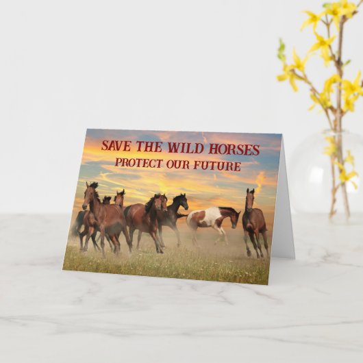 Red de wilde paarden kaart (Gele Bloem)