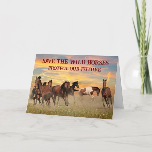 Red de wilde paarden kaart (Voorkant)