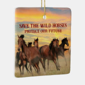 Red de wilde paarden keramisch ornament (Rechts)