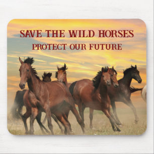 Red de wilde paarden muismat