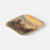 Red de wilde paarden papieren bordje (Gebogen)