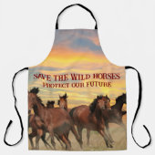 Red de wilde paarden schort (Voorkant)