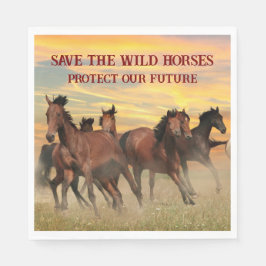 Red de wilde paarden servet