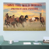 Red de wilde paarden spandoek (Beurs)