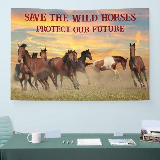 Red de wilde paarden spandoek (Beurs)