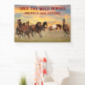 Red de wilde paarden spandoek (Insitu)