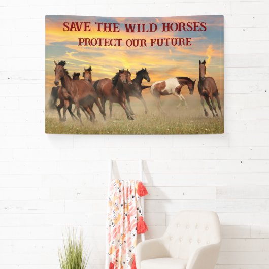 Red de wilde paarden spandoek (Insitu)