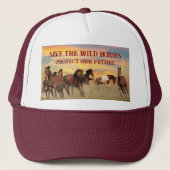 Red de wilde paarden trucker pet (Voorkant)