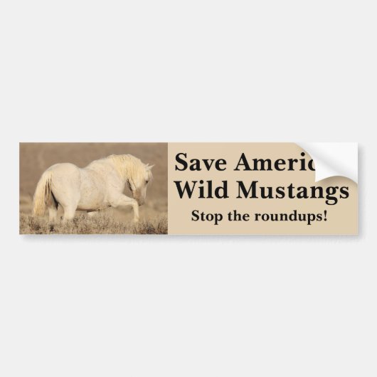Red de wilde paarden van Amerika Bumpersticker (Voorkant)