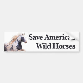 Red de wilde paarden van Amerika Bumpersticker