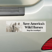 Red de wilde paarden van Amerika - Stop de Roundup Bumpersticker (Op auto)